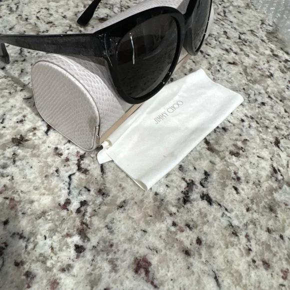 Jimmy Choo Elegant Black sparkle ✨ Sunglasses - Picture 13 of 16